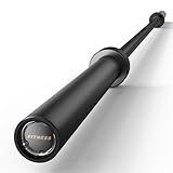 PAPABABE Barbell, 7ft Olympic Barbell 45lb, 30mm Black Chrome Grip & 2-Inch Sleeves, Hybrid Needle Bearings + Bushings, 190,000 PSI Steel, 1000lbs Home Gym Bar for Men (Black)