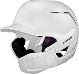 Easton | Z50 Batting Helmet with Multi-Adjust Jaw Guard | Baseball | Matte | White | Medium/Large (7" - 7 5/8")