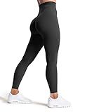 Olmlmt No Front Seam Workout Leggings for Women Tummy Control Butt Lifting Leggings Buttery Soft Gym Yoga Pants(O810-Black-L)