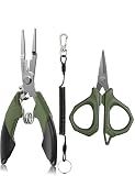 Pullther fishing Fishing Tools Kit, 6.5"Fishing Pliers,4.6"Fishing Scissors