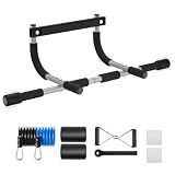 Ally Peaks Pull Up Bar for Doorway | Thickened Steel Max Limit 440 lbs Upper Body Fitness Workout Bar| Multi-Grip Strength for Doorway | Indoor Chin-Up Bar Fitness Trainer for 5.5"-8.7" door frame