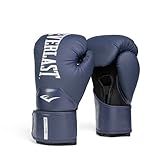 Everlast Elite 2 Boxing Gloves | Pro Training & Heavy Bag Gloves | Men & Women | Ventilated Palm | Multi-Layer Protection | Navy, 16 oz