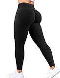 Ieumaz Scrunch Butt Lifting Leggings for Women Impact Gym Seamless Workout Leggings Mid Low Waist Tummy Control Yoga Pants