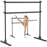 SELEWARE Height Adjustable Ballet Barre 4 FT Steel Freestanding Ballet Bar