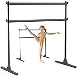 SELEWARE Height Adjustable Ballet Barre Freestanding Ballet Bar Heavy Duty Dance Bar Support Barre Movements Body Stretch Pull-ups, Sturdy Construction Never Fall Apart, Anti-Slip