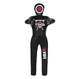PGS Leather Grappling Dummy for Judo Karate Jiu-Jitsu Martial Arts Punching Bag for Wrestling Training Without Stand and Hanging Hook – UNFILLED (6FT - 70")