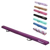 FBSPORT 8ft Balance Beam: Folding Floor Gymnastics Equipment for Kids Adults,Non Slip Rubber Base, Gymnastics Beam for Training, Practice, Physical Therapy and Professional Home Training
