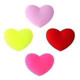 KALIONE 4pcs Tennis Vibration Dampener, Tennis Racket Shock Absorbers, Heart-Shaped Silicone Dampener Tool for Tennises Racquet String Dampeners Cute Tennises Supplies（Mixed Colors）