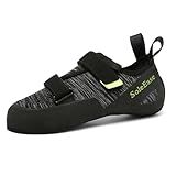 SoleEase Entry-Level All-Around Mens Womens Climbing Shoes for Gym and Sport Climbing (007Black,37)
