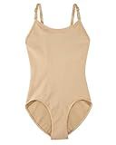 Stelle Girls Nude Seamless Undergarment Camisole Leotard for Dance/Ballet/Gymnastics (Nude, 9-11 Years)