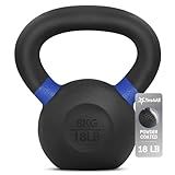 Yes4All Cast Iron Kettlebell - 8 KG, Dark Blue - Non Slip, Portable, Strength Training