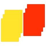 6-Pack Soccer Referee Card Set - Red & Yellow Warning Cards | Multi-Sport Referee Kit for Football, Volleyball, Rugby, Baseball Matches - Ideal for School, Stadium & Competition Champion Games