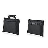 2 Packs Sandbags, Heavy Duty Sand Bags, Sand Bags Heavy Duty with Zipper and Buckle Straps for Support Light Stand