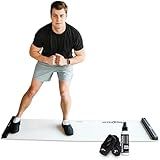 Slide Board for Exercise at Home – 6 ft Board for Multi-Sport Training and Low-Impact Cardio, Fitness Equipment for Home Gym, Slide Board Workout with Bumpers, Workout Equipment for Core and Balance
