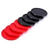 2.5 Inch Hockey Pucks, 8 Pcs Air Hockey Pucks Set Durable Puck for Air Hockeys Table Compatible with Standard Pushers and Goals Hockeys Replacement Puck Parts Set Game Tables Accessories