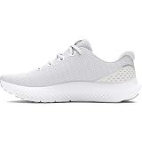 Under Armour Women's Charged Surge 4, White/Distant Gray/Silver, 8.5, US