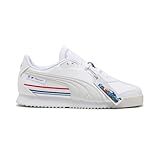 Puma Men's BMW Motorsport Roma Shoes, White-Pop Red AH25, 11.5
