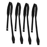 Toyvian 4pcs Adjustable Black Walking Stick Wrist Straps Elastic Lanyards for Trekking Poles and Ski Equipment Convenient Lost Design for Outdoor Activities