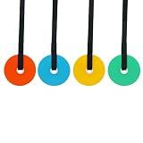 Eco Walker Shooting Goal Target Discs, Set of 4 (6 inch / 15 cm) – Reactive Accuracy & Agility Targets with Adjustable Straps, Double as Flat Markers – for Soccer, Lacrosse, Hockey & Baseball