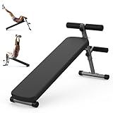 Finer Form Gym-Quality Adjustable Sit Up Ab Bench & Decline Weight Bench for Home Gym Strength Training. Supports 660lbs. Extended Backrest for Support. Great for Decline Bench Press & Core Workouts
