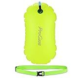 ProCase Swim Buoy Float, Swimming Bubble Safety Float with Adjustable Waist Belt for Open Water Swimmers, Triathletes, Snorkelers, Kayakers, Safe Swim Trainers -Neonyellow