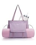 sportsnew Yoga Mat Bag Tote Yoga Gym Bags For Women Men with Waterproof Wet Pocket & Hook-and-loop, Quick Access Storage Yoga Mat Bag Carrier, Lavender