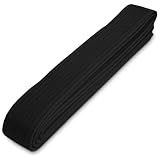 Karate Black Belt for Women, 86.6" Long, Polyester and Cotton Blend Fabric | Black Judo Belt for Taekwondo and Karate; 220 cm Long; Aikido Gi Uniform Element, Durable & Comfortable for Regular Training