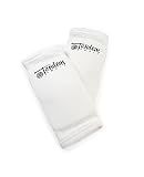 Tandem Sport Volleyball Elbow Pads - Volleyball Pads for Floor Burns and Bruises - Non-Bulky Volleyball Elbow Pads - White
