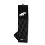 Team Golf NFL Philadelphia Eagles Embroidered Golf Towel Embroidered Golf Towel, Checkered Scrubber Design, Embroidered Logo