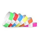 600 WristCo Tyvek Wristbands for Events, 6-Color Variety Pack