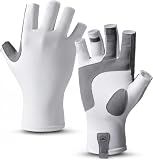 Tough Outdoors Fingerless Fishing Gloves - UPF 50+ UV Gloves - Reinforced Grip for Kayaking & Rowing - Fishing Accessories - Gray - L/XL