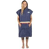 COR Surf Poncho Changing Towel Robe with Hood and Front Pocket | Thick Quick Dry Microfiber Wetsuit Poncho Towel for Surfing Beach Pool Swim (Medium - Knightrider)