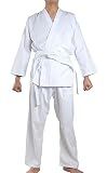 NAMAZU Karate Uniform for Kids and Adult, Lightweight Karate Gi Student Uniform with Belt for Martial Arts Training - White
