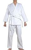 NAMAZU Karate Uniform for Kids and Adult, Lightweight Karate Gi Student Uniform with Belt for Martial Arts training - White