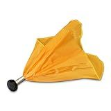 TEYS Professional American Football & Lacrosse Referee Penalty Flag, Yellow Nylon Fabric, Weighted Base with Silver Tapered Neck, High Visibility Game Official Equipment
