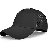 AOPREL Baseball Cap Breathable Mesh Golf Hat Quick Dry Adjustable Baseball Hats for Men and Women Sport Running Workout Black