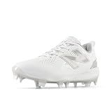 New Balance Women's FuelCell Fuse V5 Molded Softball Shoe, White/Raincloud/White, 10 M