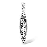 WithLoveSilver 925 Sterling Silver Wind Surfing Board Wave Design Pendant