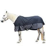 LEAFOREST 1200D Horse Blanket Waterproof Breathable Turnout (no Filling) Standard Neck Horse Sheet Black Grey 75IN