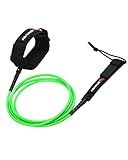 Abahub Premium Surfboard Leash, Straight Surf Board Leg Rope, Legrope Strap for Shortboard, Skimboard, Fish Surfboard Replacement Leashes 7 Foot Green 7 mm Thick