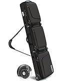YOREPEK Padded Snowboard Bag with Wheels, Extendable Ski Bags for Air Travel Length up to 175cm, Multi-Compartment Snowboard Backpack with 6 Pockets for Ski Boots(up to US Size 13), Ski Gear, Black