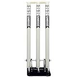 TABAKH SS Cricket Spring Return Stumps Wickets Metal Base Multi Surface