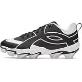 Under Armour Boys' Leadoff Icon Low RM JR Baseball Cleats, (001) Black/Black/White, 4, US