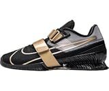 Nike Romaleos 4 Weightlifting Shoes (CD3463-001, Black/Metallic Gold/White/Metallic Gold) Size 10.5