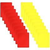 ONLYKXY PVC Waterproof Red Yellow Soccer Referee Cards Set 4x3.15in,2pcs