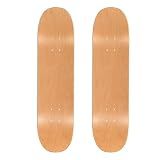 TLHB 2PCS Skateboard Deck, 31 * 8 Inch 7-Layer Maple Blank Skateboard Deck, Double-Kick Skate Deck