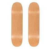 TLHB 2PCS Skateboard Deck, 31 * 8 Inch 7-Layer Maple Blank Skateboard Deck, Double-Kick Skate Deck
