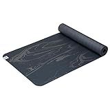 Gaiam Dry-Grip Yoga Mat - 5mm Thick Non-Slip Exercise & Fitness Mat for Standard or Hot Yoga, Pilates and Floor Workouts - Cushioned Support, Non-Slip Coat - 68 x 24 Inches - Marbled