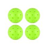 4 pcs Pickleball Balls,40 Holes Outdoor Pickleball balls,8mm Precision Drilled-Spaced Pickle ball Set-Professional Plastic Ball for Pickleballs Paddles and Indoor&Outdoor Floor Sport Court(green)