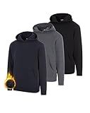 PURE CHAMP 3 Pack Fleece Hoodies for Men Long Sleeve Essentials Hoodie Cotton Active Athletic Workout Sweatshirts for Men